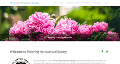 Desktop Screenshot of pickeringhorticulturalsociety.com