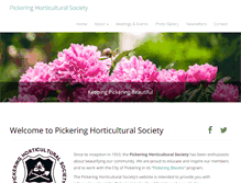 Tablet Screenshot of pickeringhorticulturalsociety.com